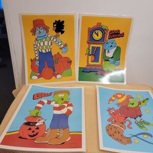 Vintage 1985 troll associates Halloween school posters